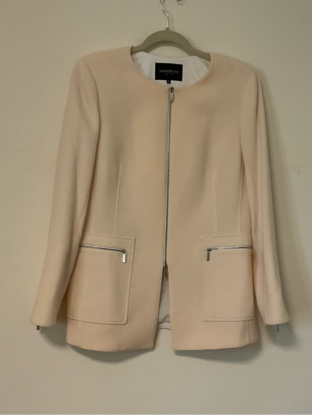 Women’s Wool  Tailored Zip Front Jacket Lafayette 148New York Size 10